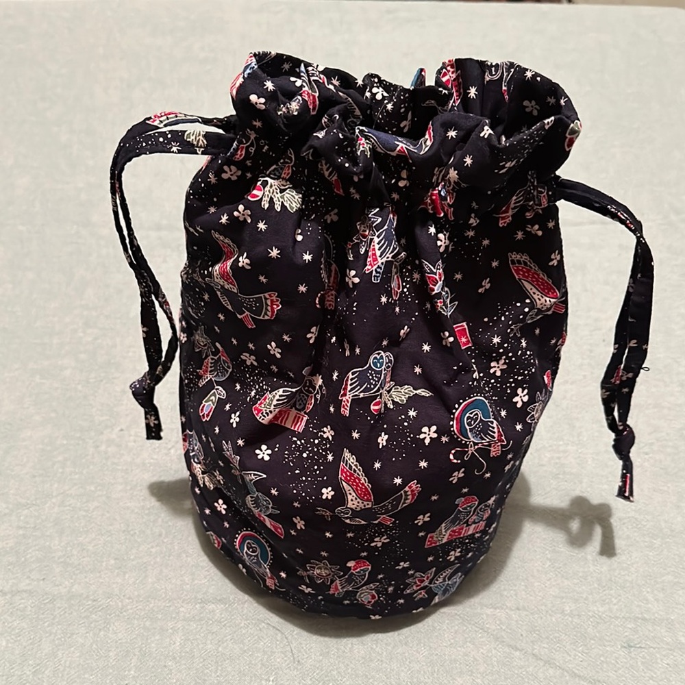 Vera Bradley large ditty bag Holiday Owls 2011